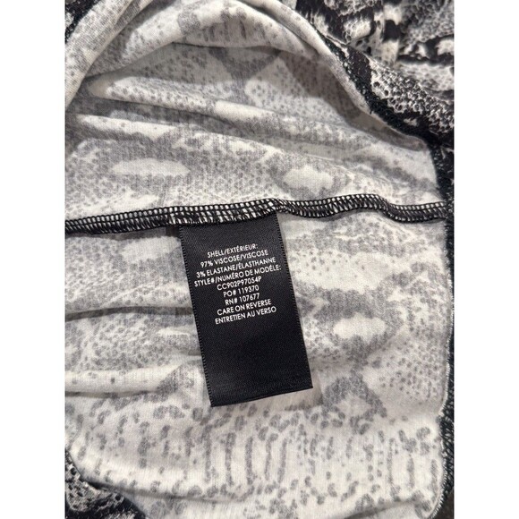 Alice + Olivia Womens Top Gray Delaina Snakeskin Print Cropped Long Sleeve XS - Picture 11 of 12